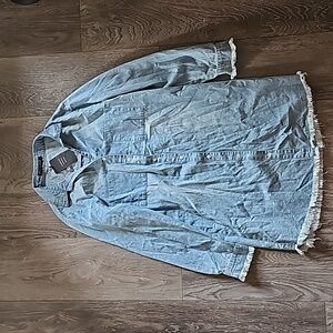 NWT Zilcremo Denim Shirt Dress